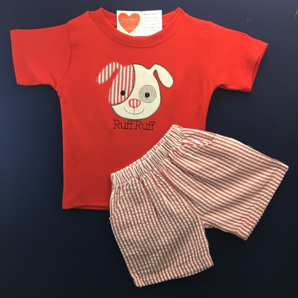 Other - Boys Short Set with Custom Applique